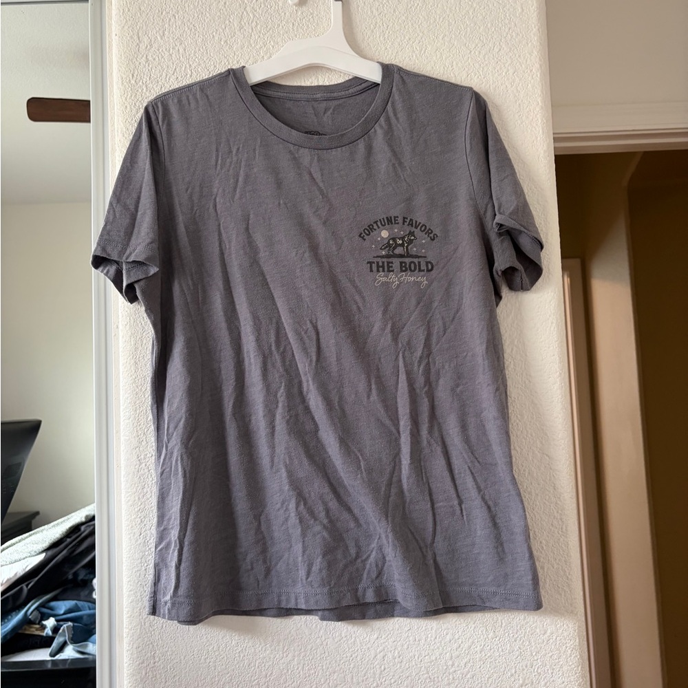 Fortune Favors The Bold Gray Salty Honey Tee